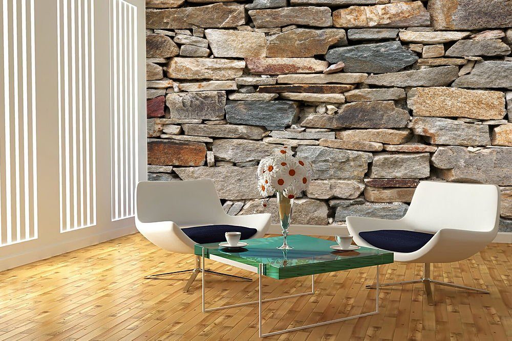 WandbilderXXL Fototapete Nice Stonewall, glatt, Steinoptik, Vliestapete, hochwertiger Digitaldruck, in verschiedenen Größen