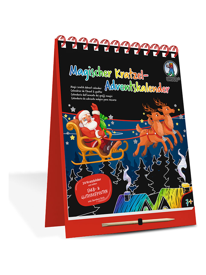 URSUS Kratzel-Adventskalender in Bunt günstig kaufen onesize