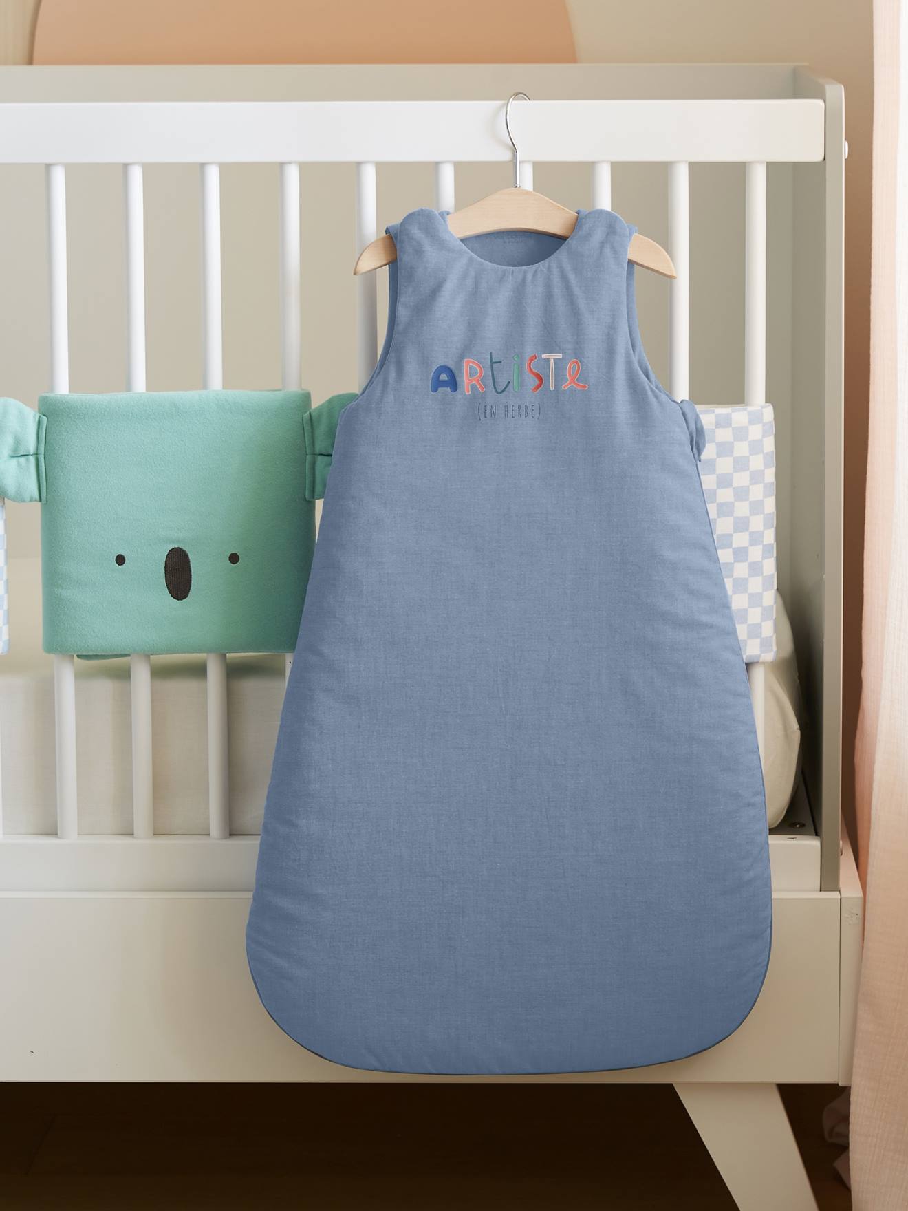 Gigoteuse sans manches ARTISTE bleu chambray