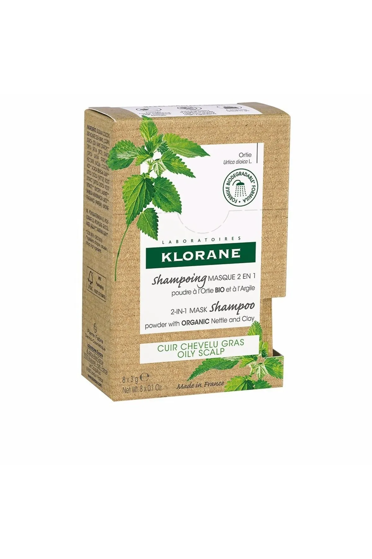 Klorane  A La Ortiga Bio Puder-Shampoo-Maske 8 X 3 Gr 3 g