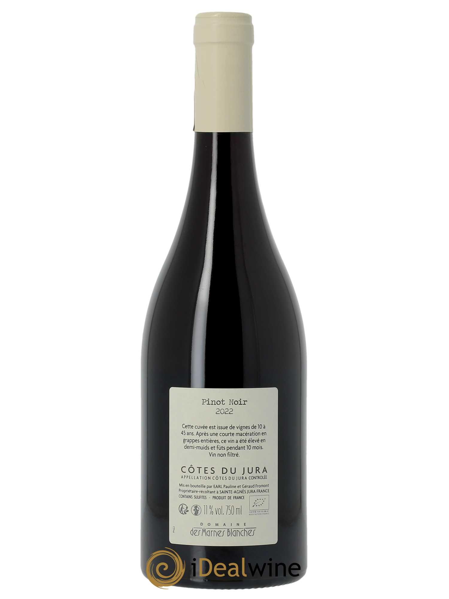 Côtes du Jura Pinot Noir Marnes Blanches (Domaine des)  2022 - Lot de 1 Bouteille