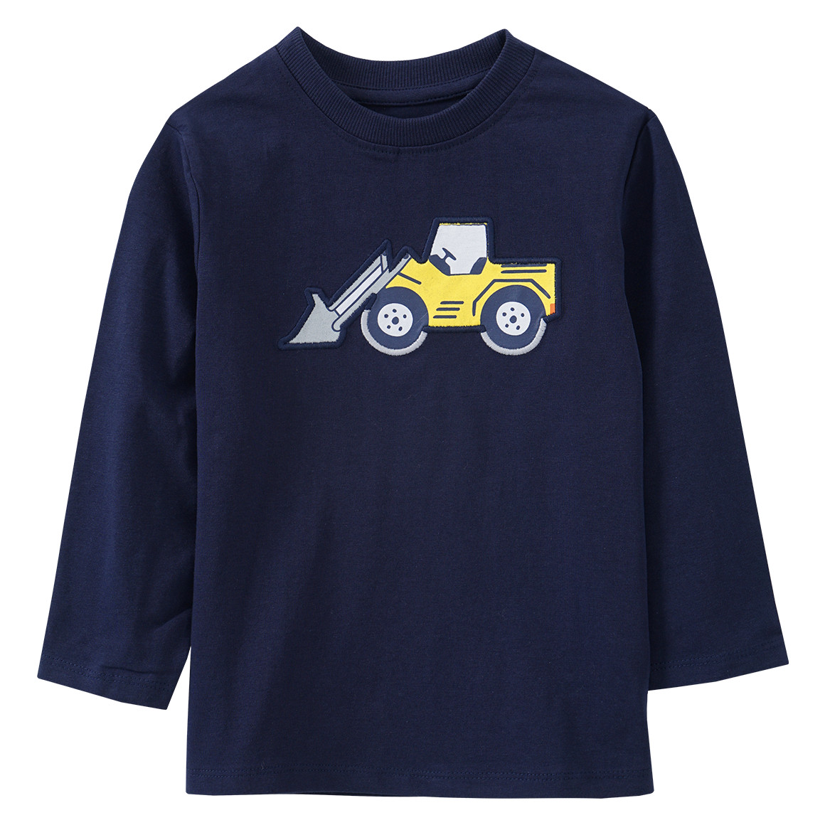 Kinder Langarmshirt mit Radlader-Applikation