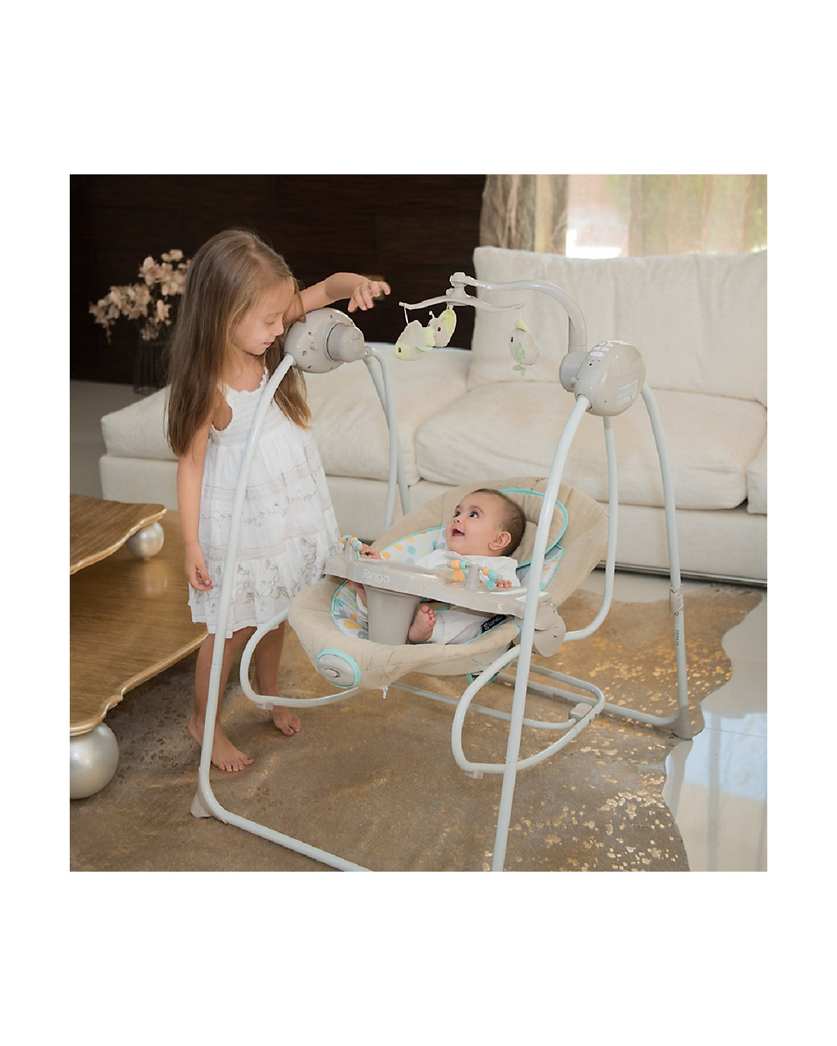 Babywippe Tango 2 in 1, Fernbedienung, MP3, Timer, Mobile Babywippen