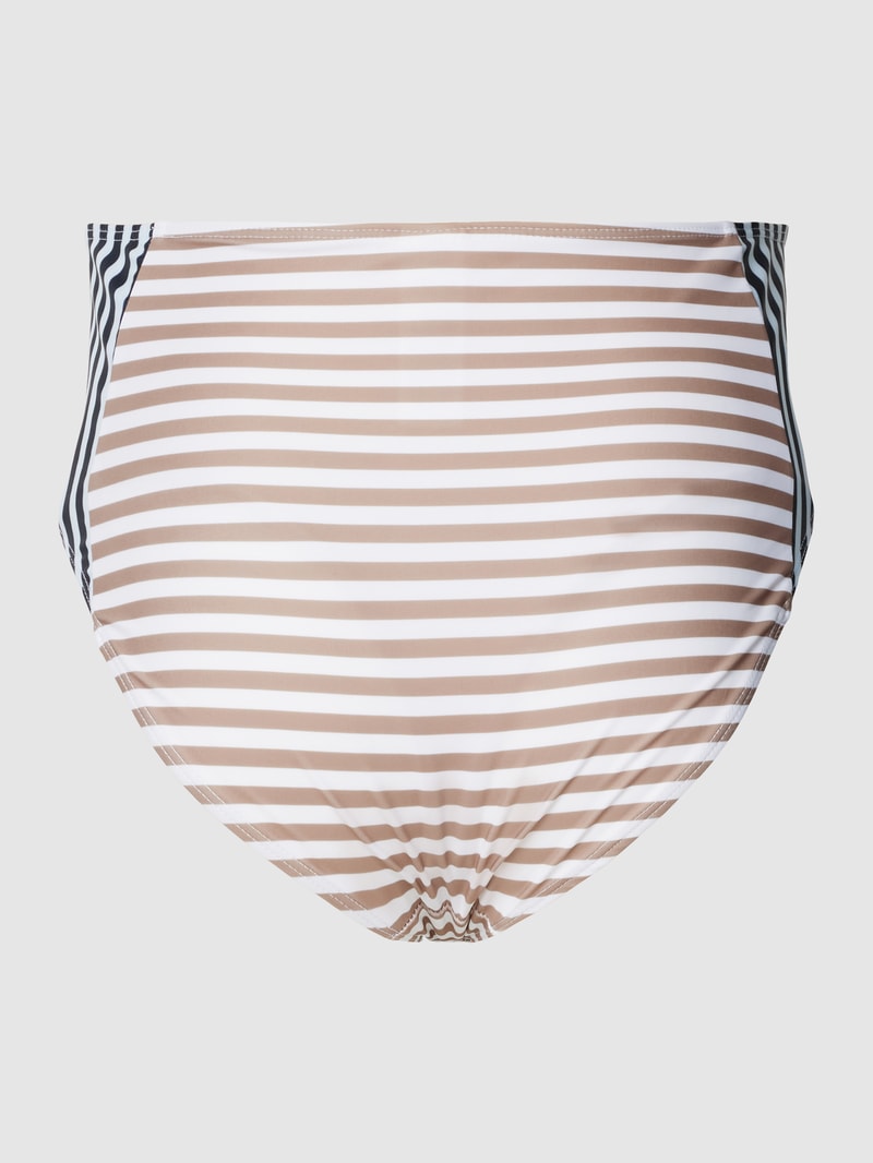 Umstands-Bikini-Hose mit Streifenmuster Modell 'Vega' in taupe