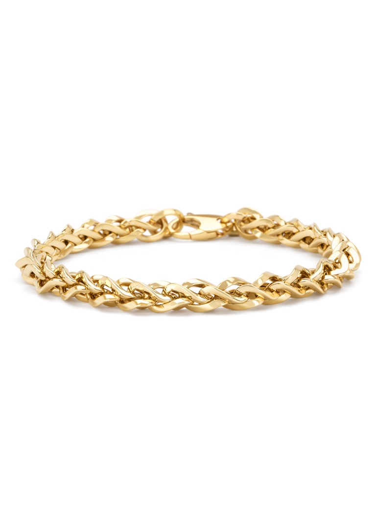 Diamond Point Yellow Gold Link Bracelet Timeless Treasures 19 cm