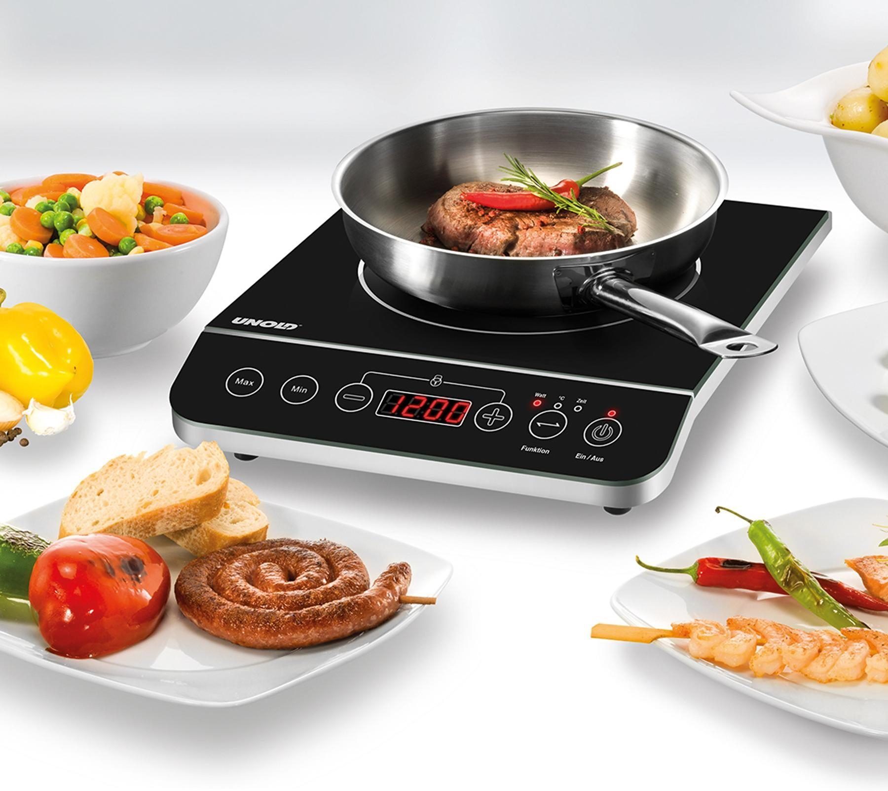 Unold Einzel-Induktionskochplatte 58105 Elegance, bis 2.000 Watt