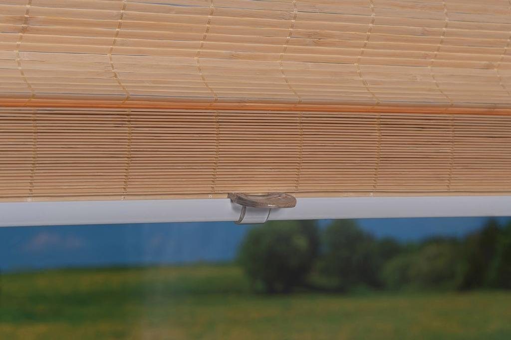 Plissee LUCERA, K-HOME, Lichtschutz, ohne Bohren, verspannt, Klemmfix, BAMBUS-Plissee