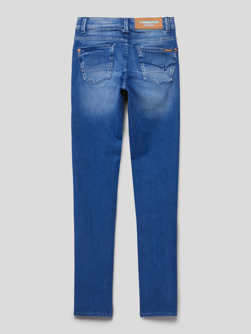 Skinny Fit Jeans im 5-Pocket-Design Modell 'BELLA' in blau