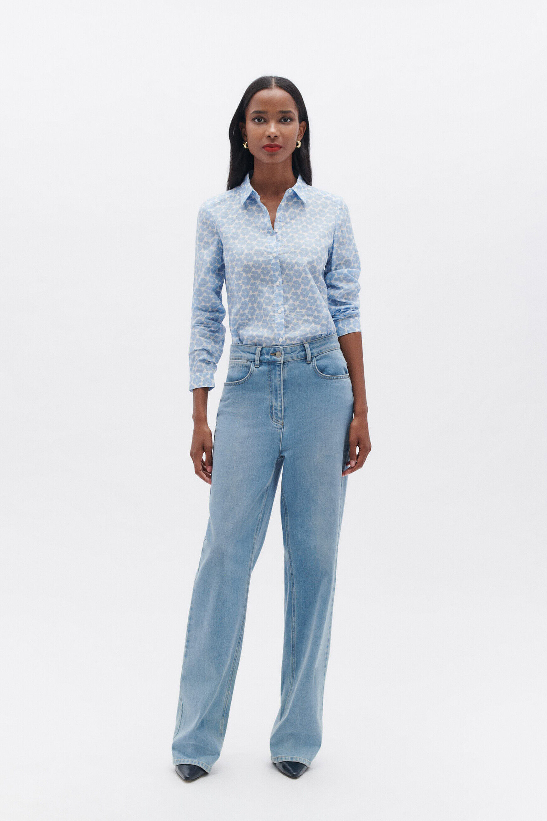 Chemise jessica1 bleu ciel femme