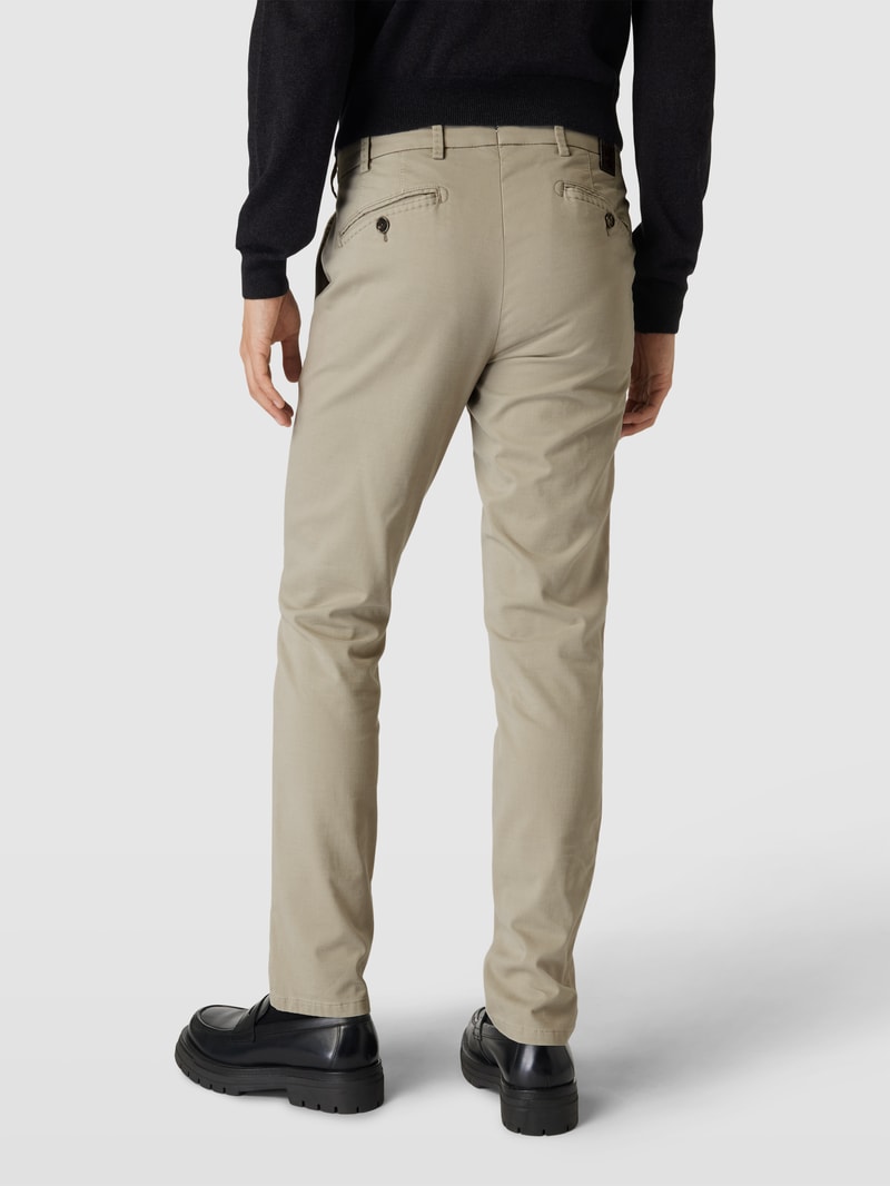 Stoffhose mit Gesäßtaschen Modell 'LUPUS' in beige