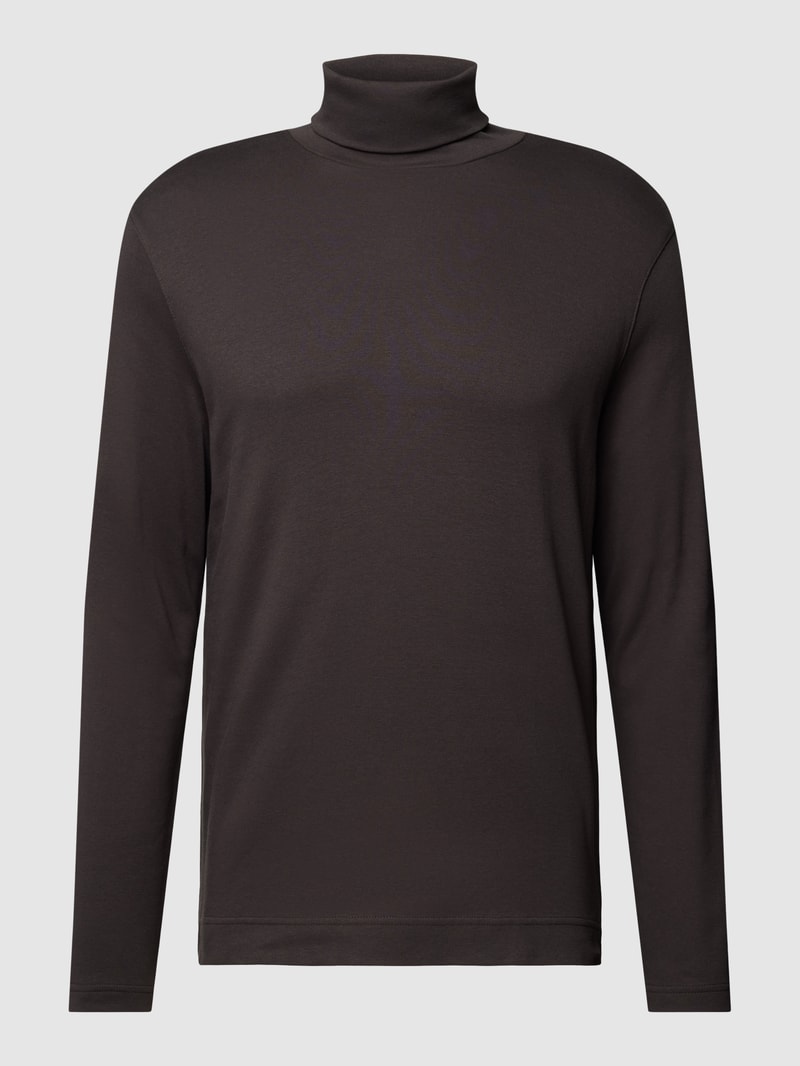 Rollkragenpullover im unifarbenen Design in anthrazit