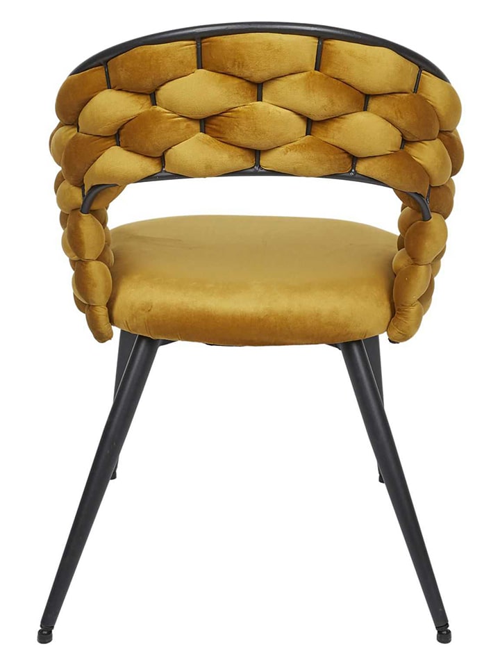 Rétro Chic Esszimmerstuhl ''Sawyer'' in Gelb - (B)63 x (H)83 x (T)54 cm günstig kaufen onesize