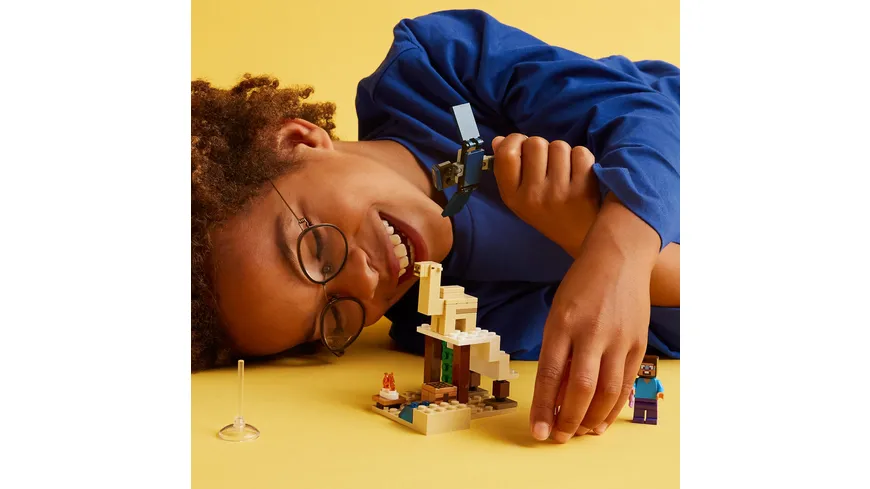 LEGO Minecraft 21251 Steves Wüstenexpedition, Spielzezug-Set zum Bauen