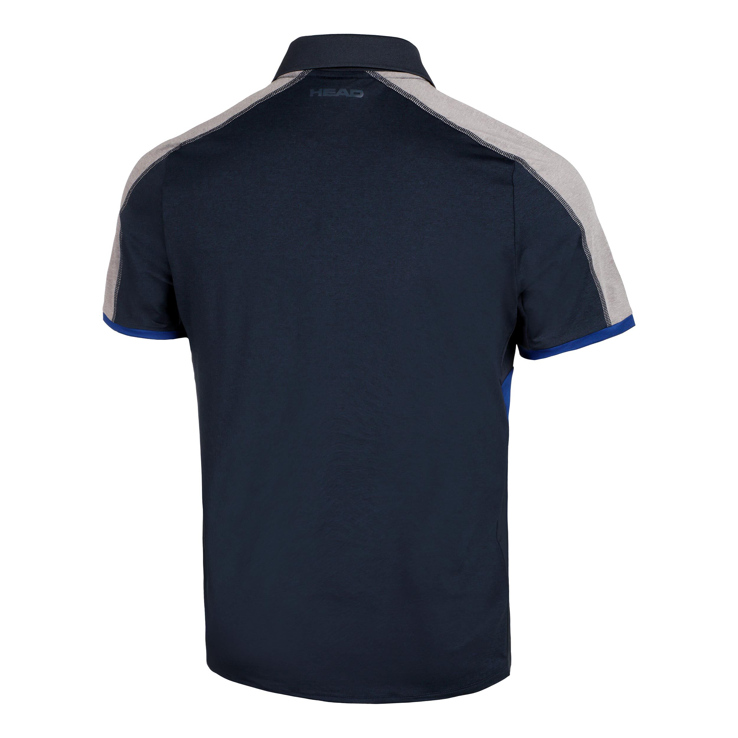 Play Tech Polo Herren - Dunkelblau, Grau