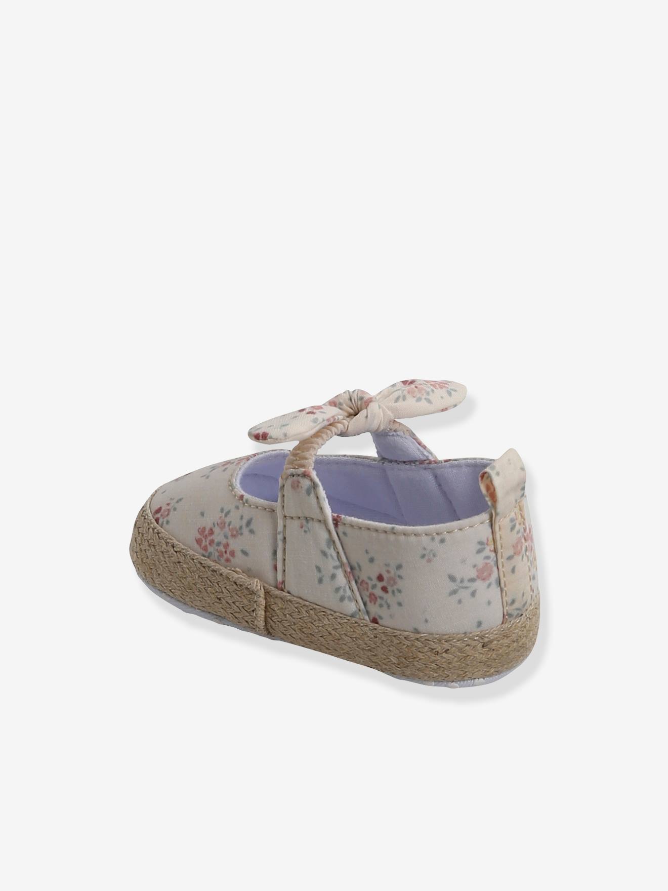 Chaussons de parc ballerines bébé beige imprimé