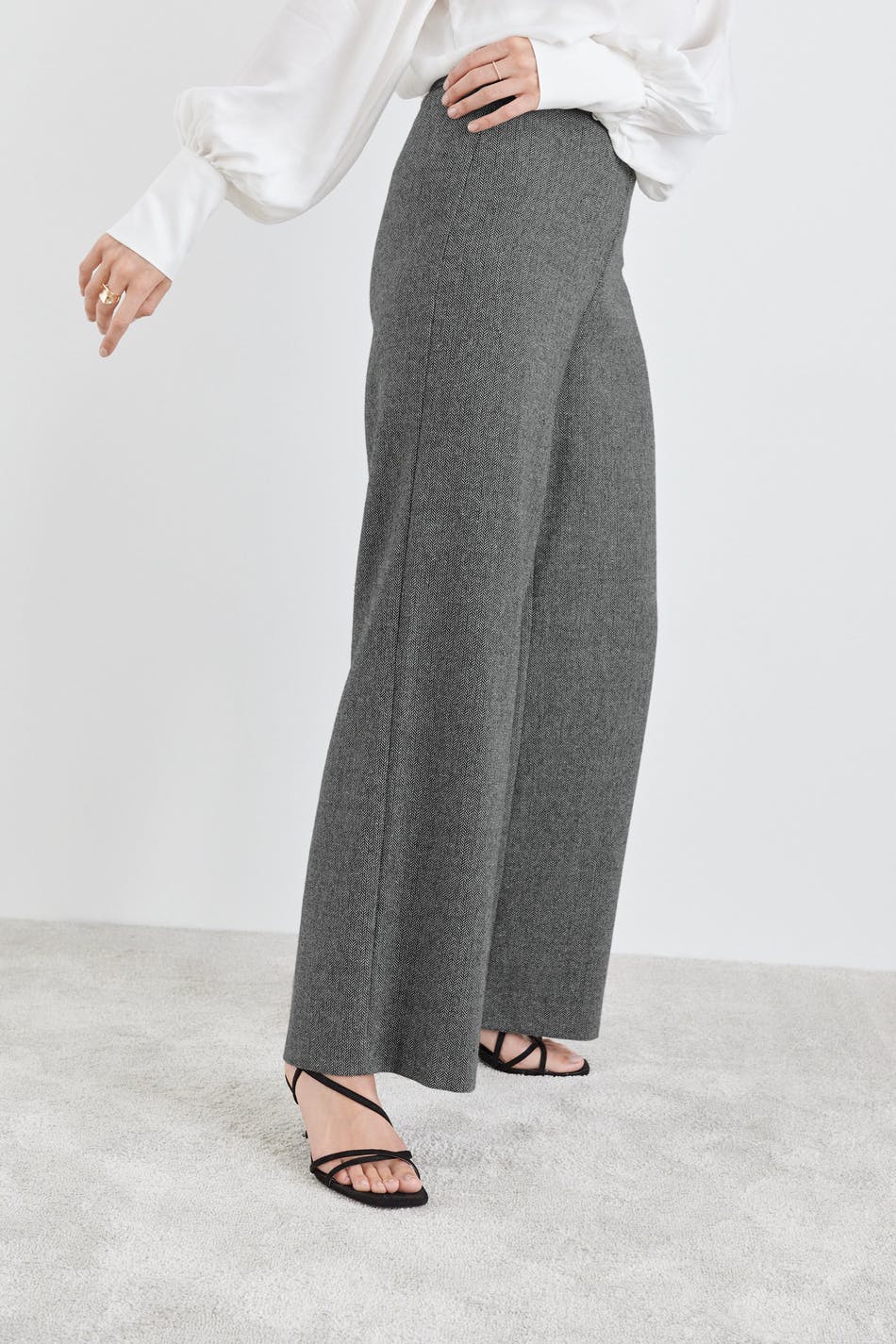 Bella fishbone trousers