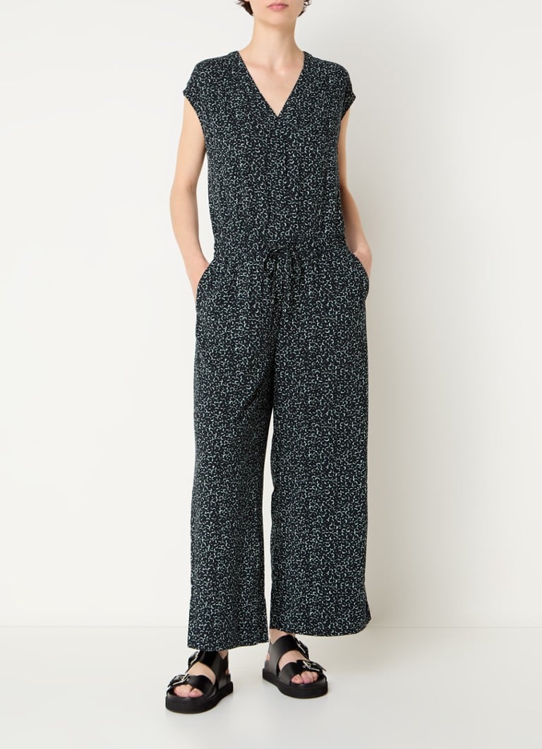 OPUS Moneli loose fit jumpsuit with side pockets and print