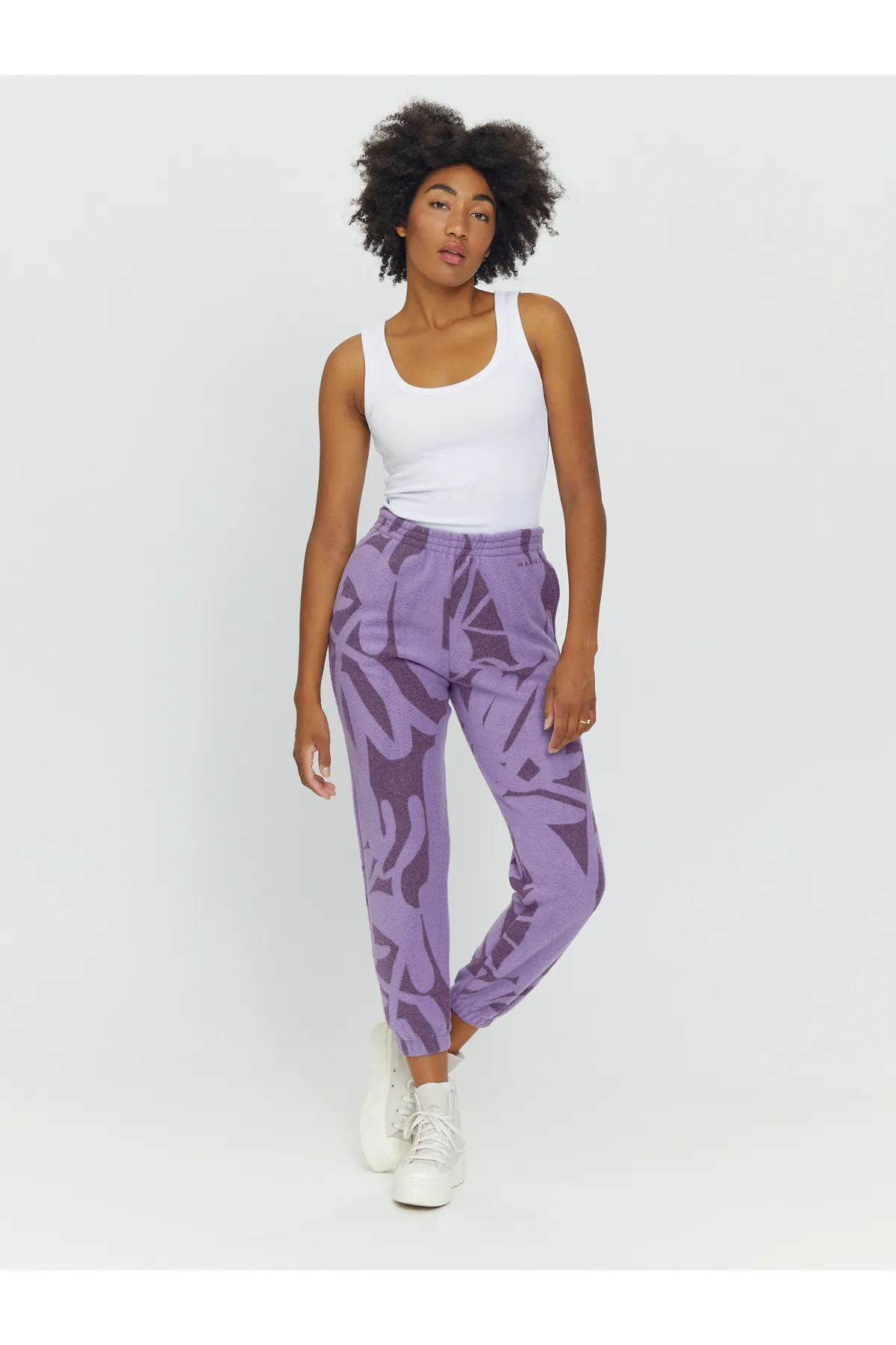 Mazine  Jogginghose aus Fleece mit Loop-Print