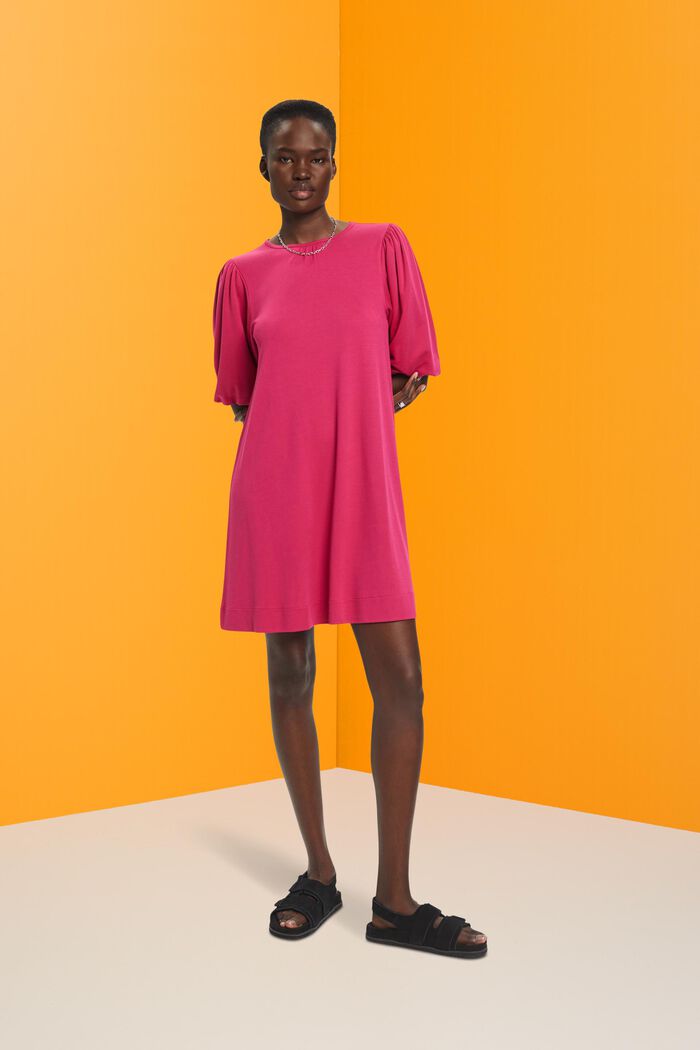 Minikleid mit voluminösen Ärmeln