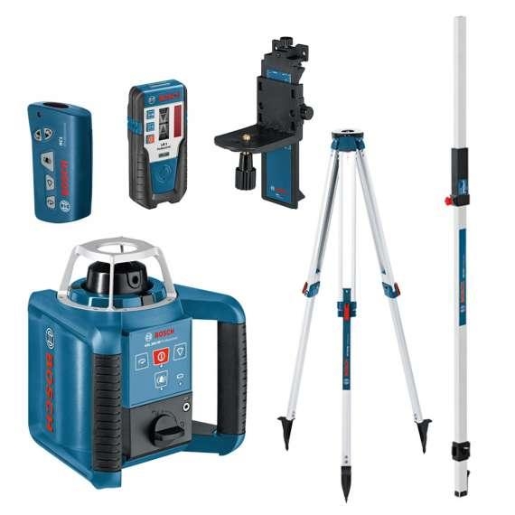 Set laser rotativ Bosch Blue 061599405U GRL300HV + trepied BT170 + riglă GR240