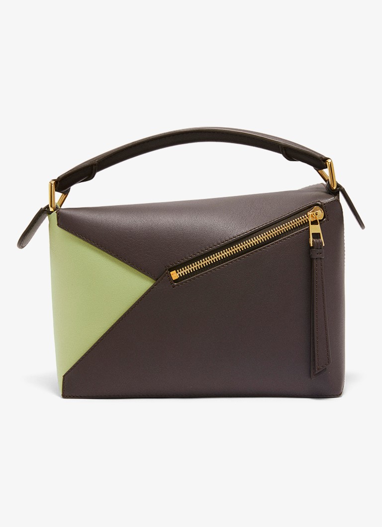 LOEWE Puzzle Edge Small handbag made of calfskin with suede details