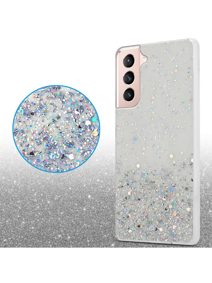 cadorabo Hülle für Samsung Galaxy S21 5G Glitter in Transparent mit Glitter günstig kaufen onesize
