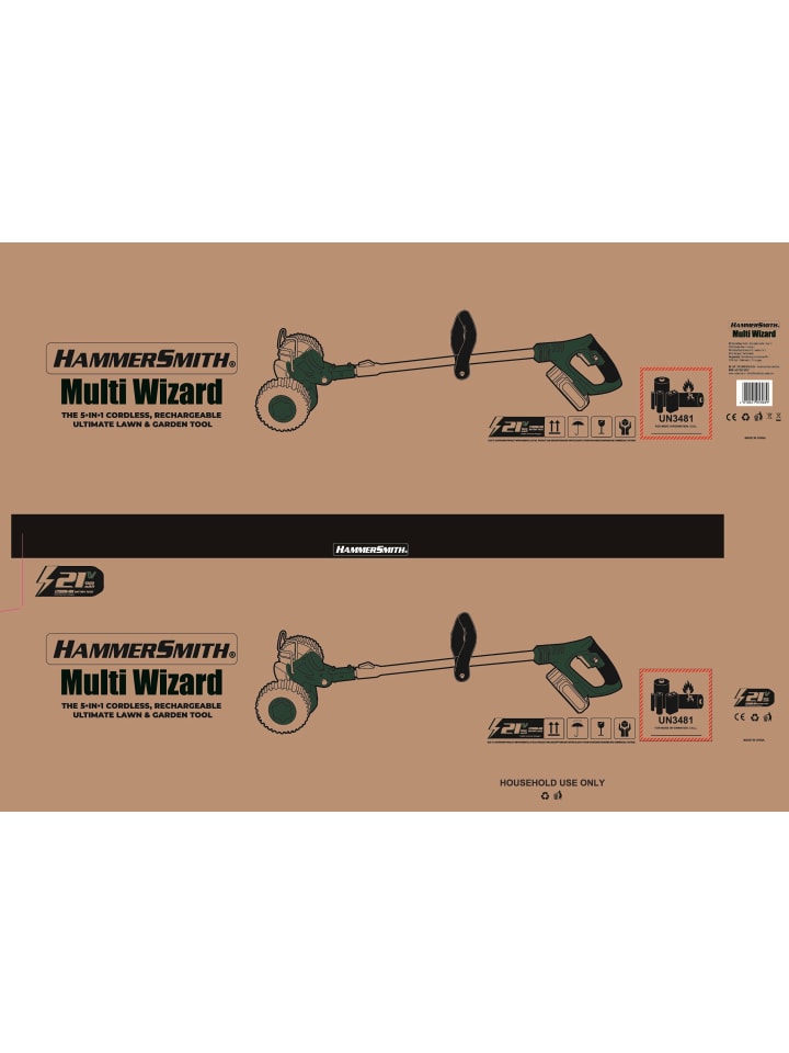 Hammersmith Akku-Rasentrimmer MultiWizard in Grün günstig kaufen onesize