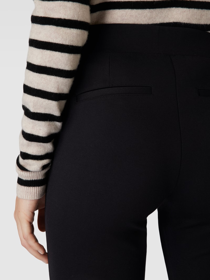 Leggings mit Ziernähten in schwarz