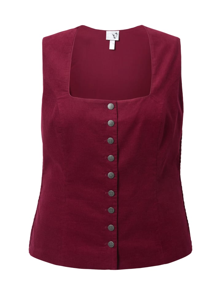 Ulla Popken Trachtenbluse in weinrot günstig kaufen