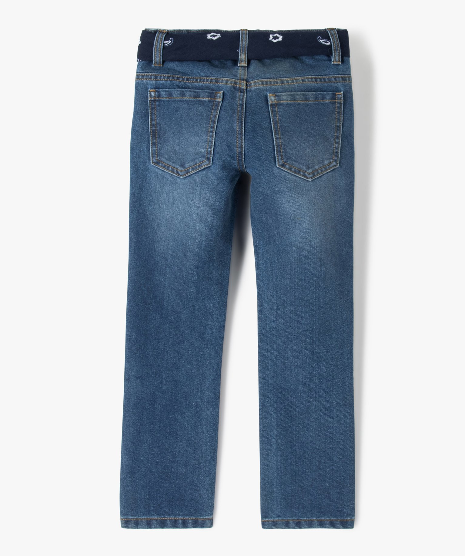 Jean Garçon coupe Regular cinq poches stone | GEMO