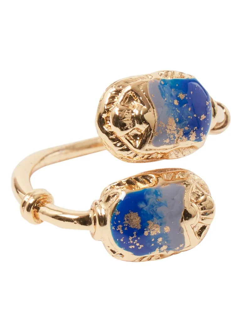 Inel placat cu aur Gas Bijoux Duality Scara