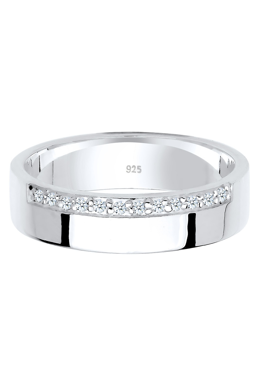 Pierścionek z diamentami Elli DIAMONDS Basic Diamanten (0,06 ct.) 925 Silver