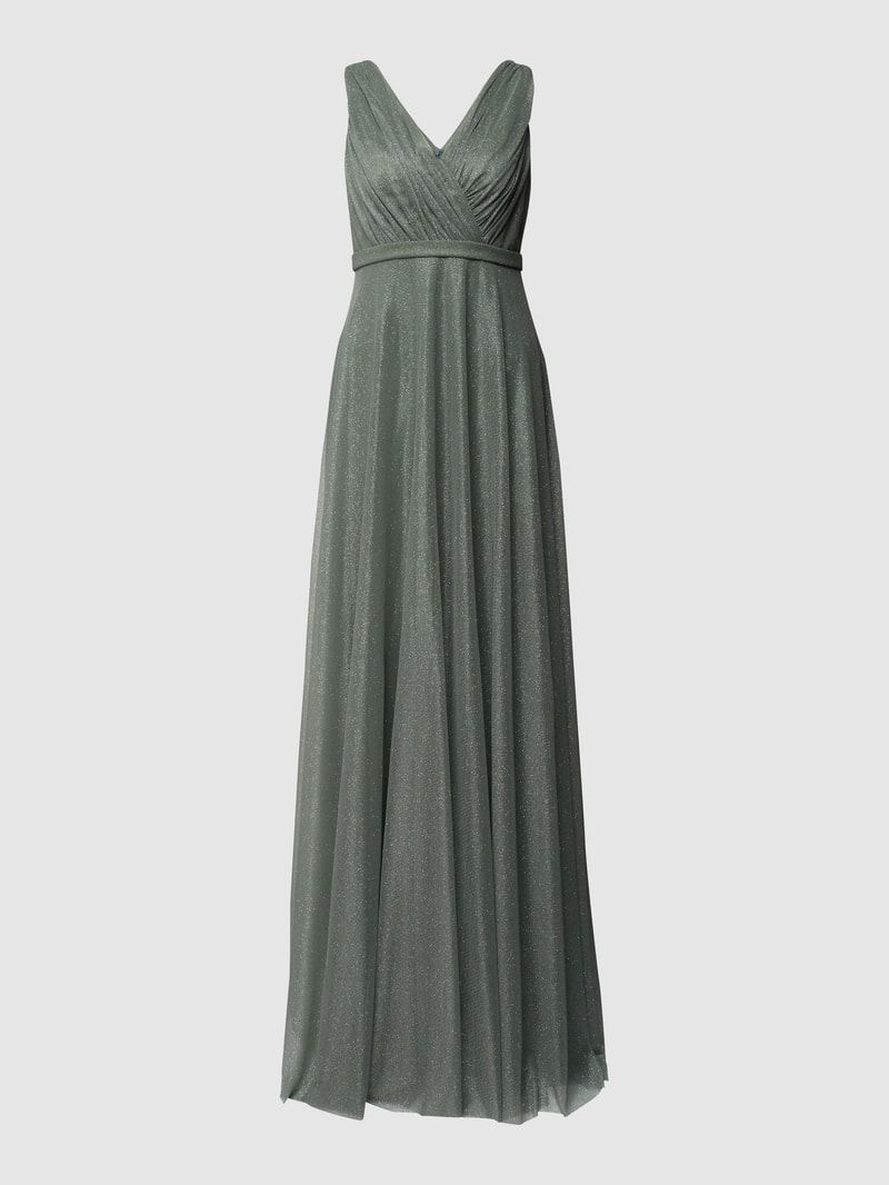 Abendkleid mit Taillenpasse in mint