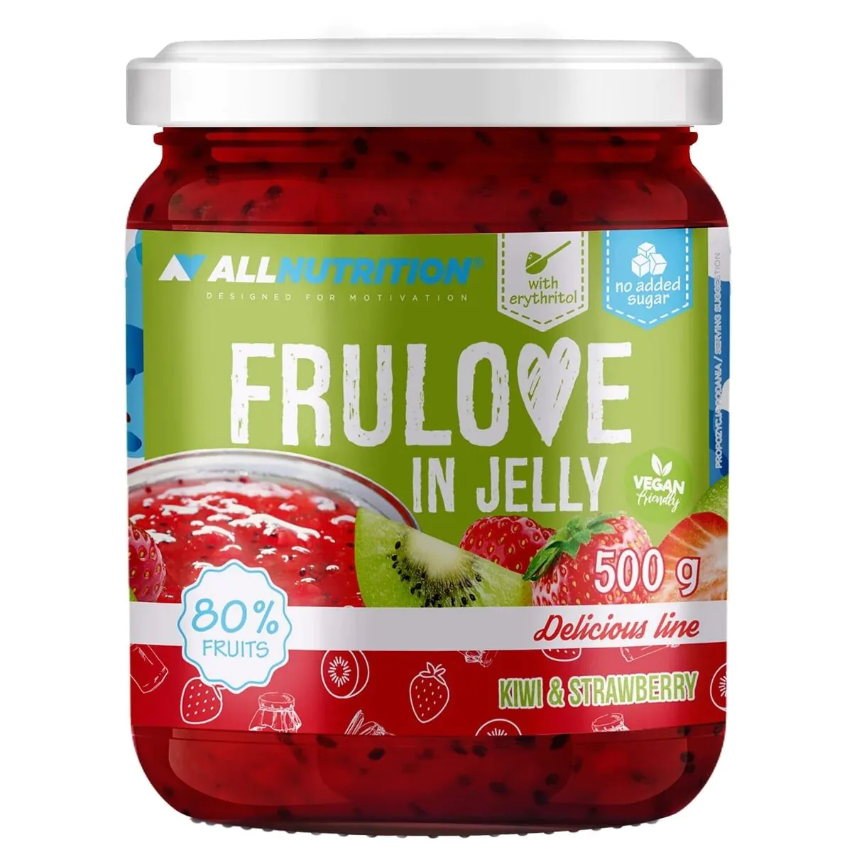 Allnutrition Фрулав у желеу Киви и јагода - воће у желатину 500 г