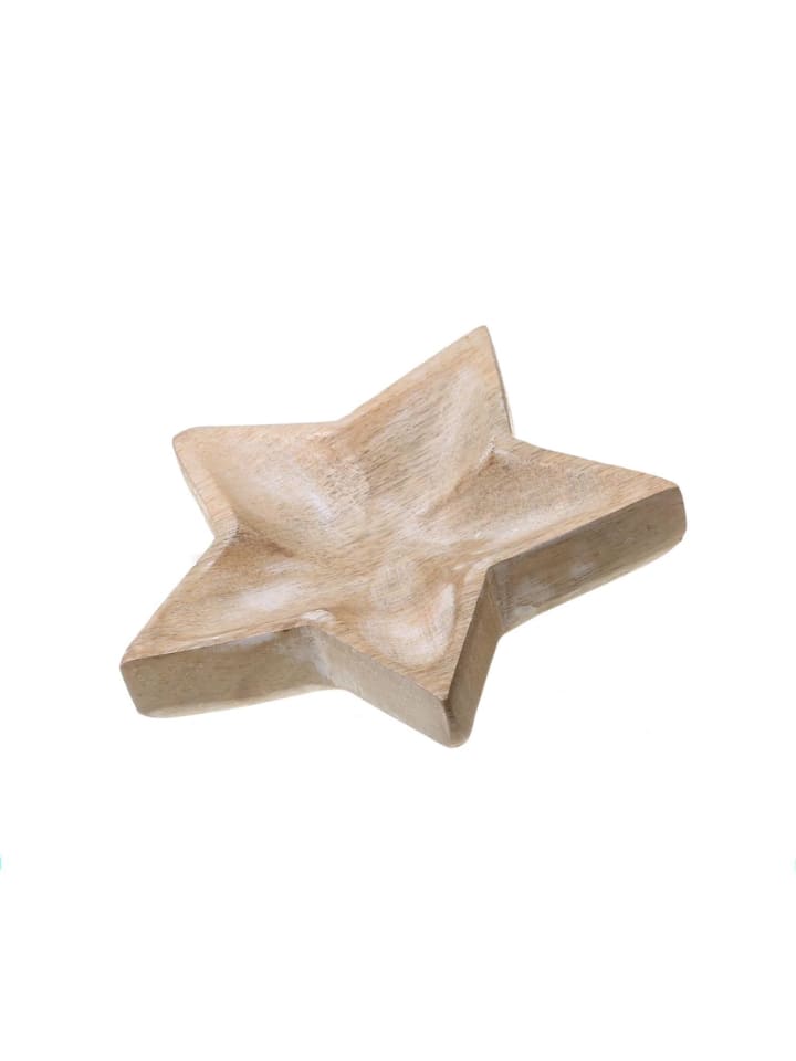 MARELIDA Dekoschale Stern Mangoholz Dekoteller L: 17cm in natur günstig kaufen onesize