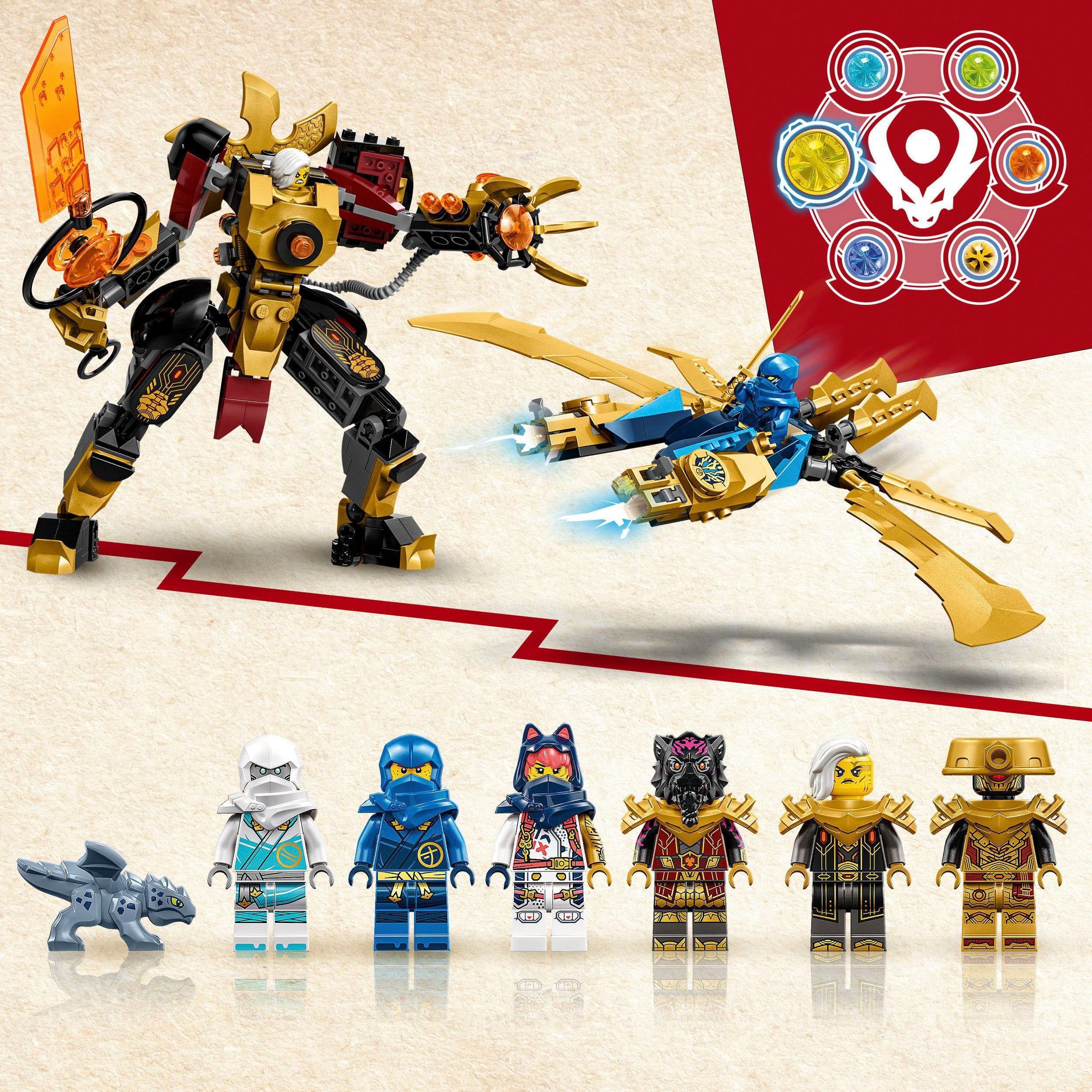 LEGO® Konstruktionsspielsteine Kaiserliches Mech-Duell gegen den Elementardrachen (71796), (1038 St), LEGO® NINJAGO; Made in Europe