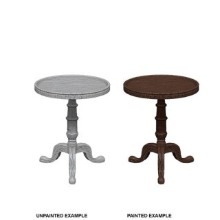 Small Round Tables: WizKids Unpainted Minis