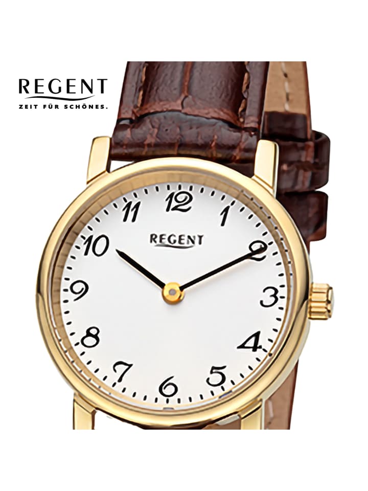 Regent Analog-Armbanduhr Regent Lederarmband braun klein (ca. 26,5mm) günstig kaufen onesize