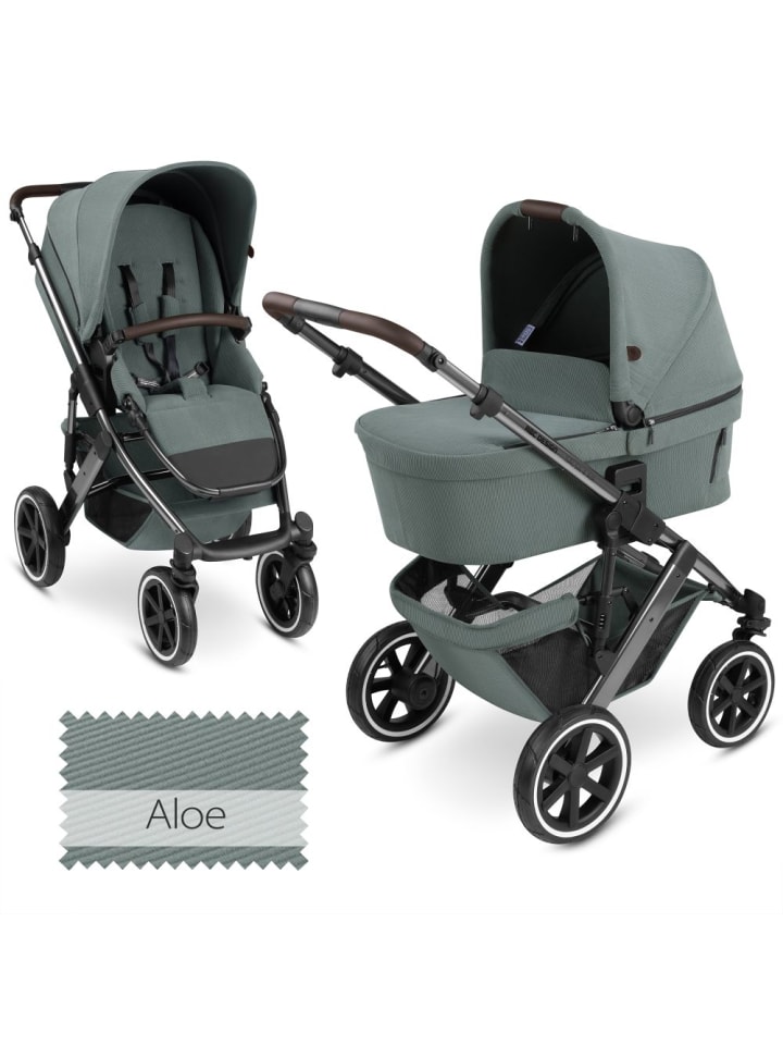 ABC-Design Kombi-Kinderwagen Salsa 4 Air - inkl. Babywanne & in gruen,silber günstig kaufen onesize
