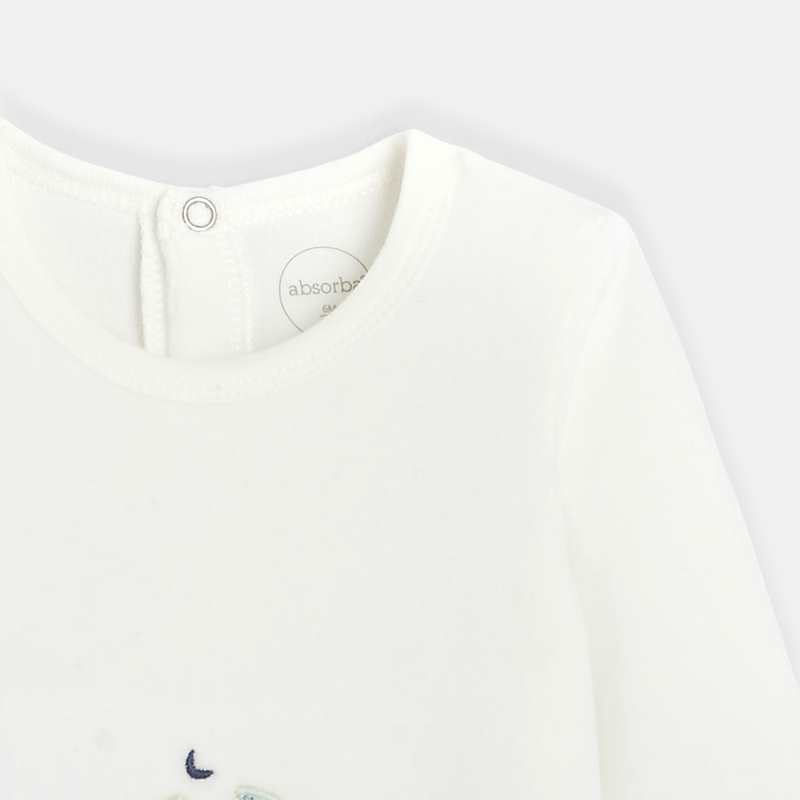 Pyjama bébé en velours bleu Absorba