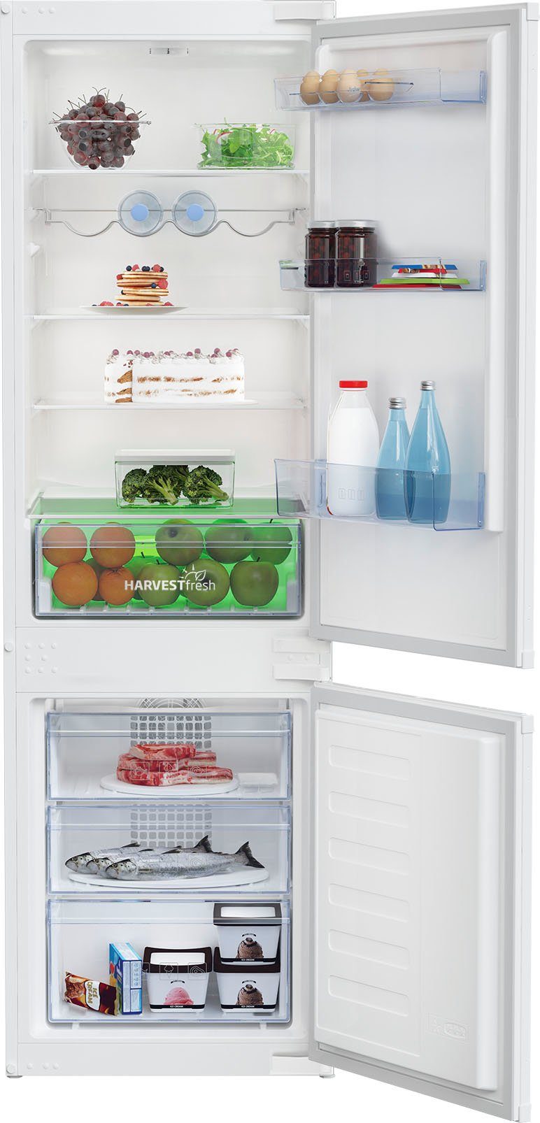 BEKO Einbaukühlgefrierkombination BCHA275K4SN, 177,5 cm hoch, 54 cm breit
