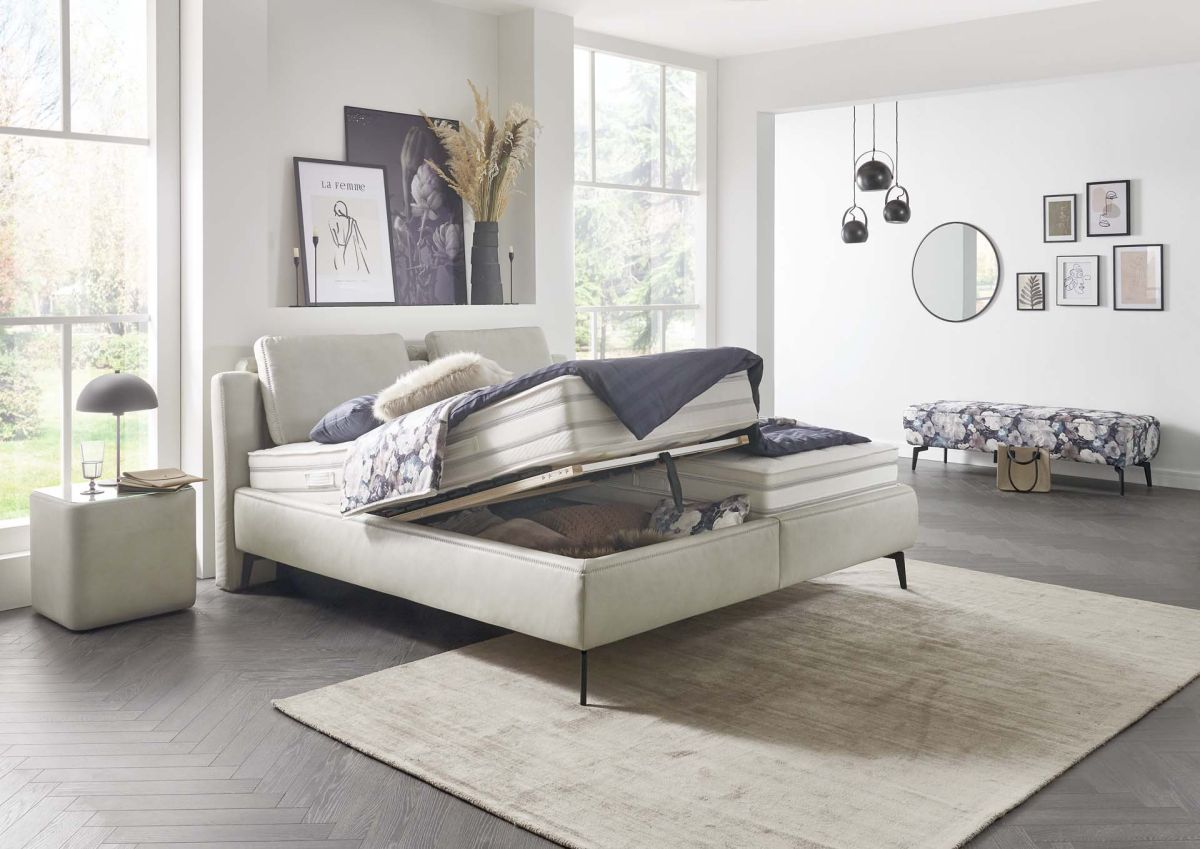 Oschmann Polsterbett 21135 mit Bettkasten Silver 180 x 200 cm