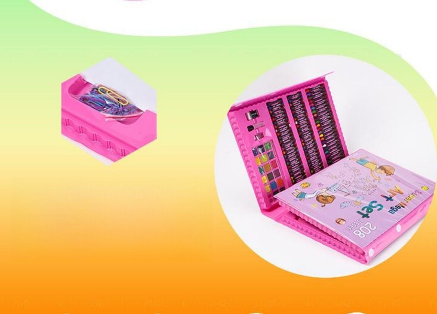 Runxizhou Malstift Premium Malset Deluxe – 208-teilig – Malkoffer Buntstifte Set