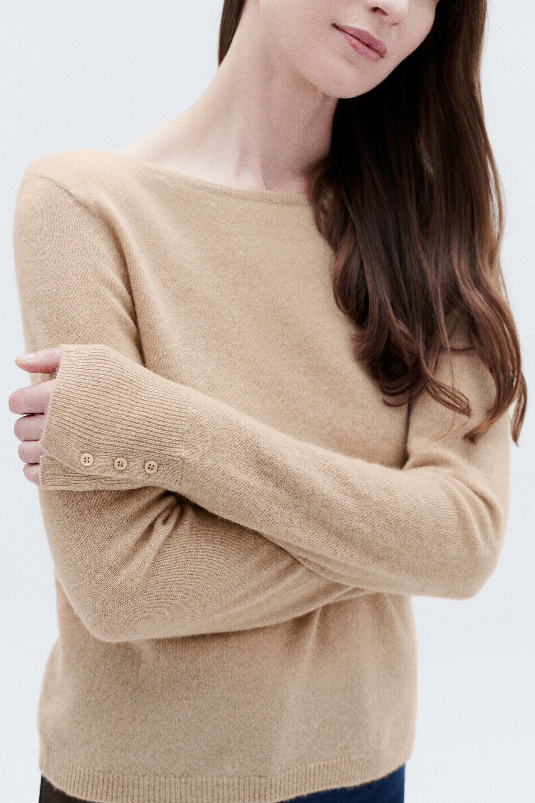Pull mzoan marron femme