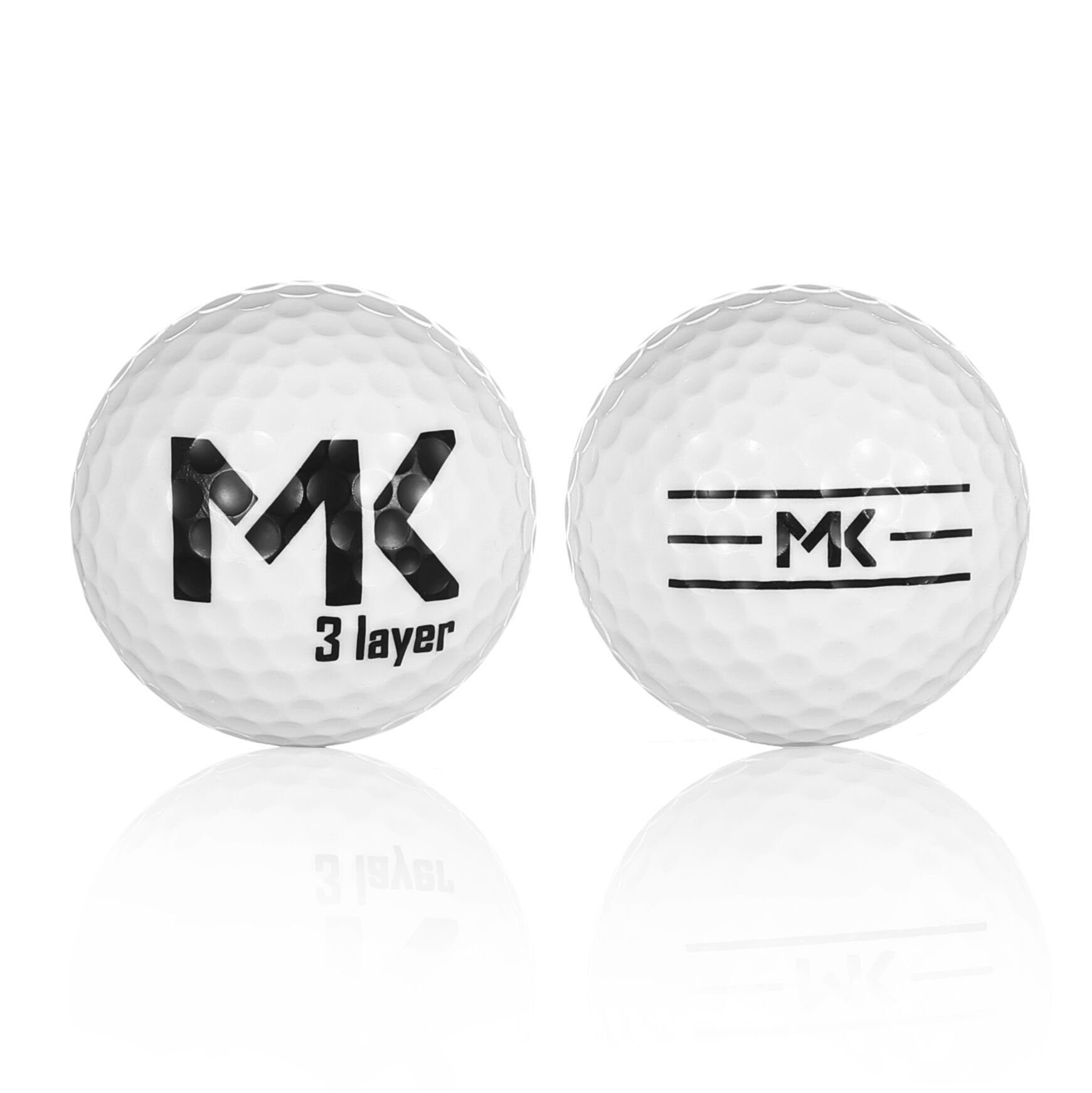 MK Golf Golfball MK Golf Golfbälle 2-lagig Long Range - 12 Stück - 42.7mm - 45.7g