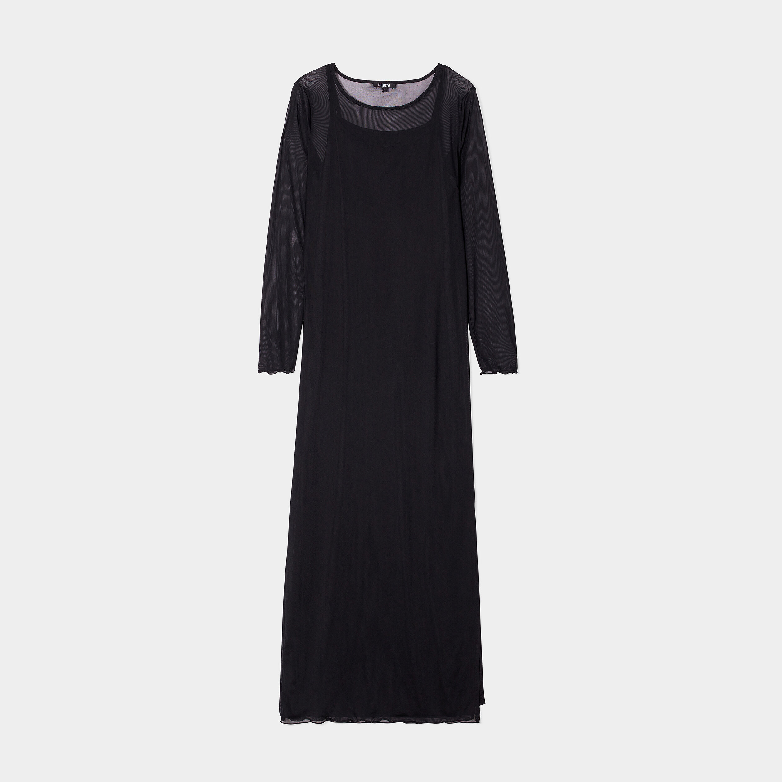 Robe longue mesh doublée Liberto noir femme | La Halle