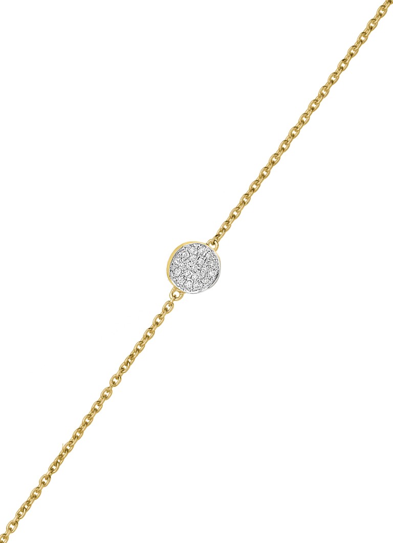 Culet Jewellery Circle bracelet of 18 carat yellow gold with diamond