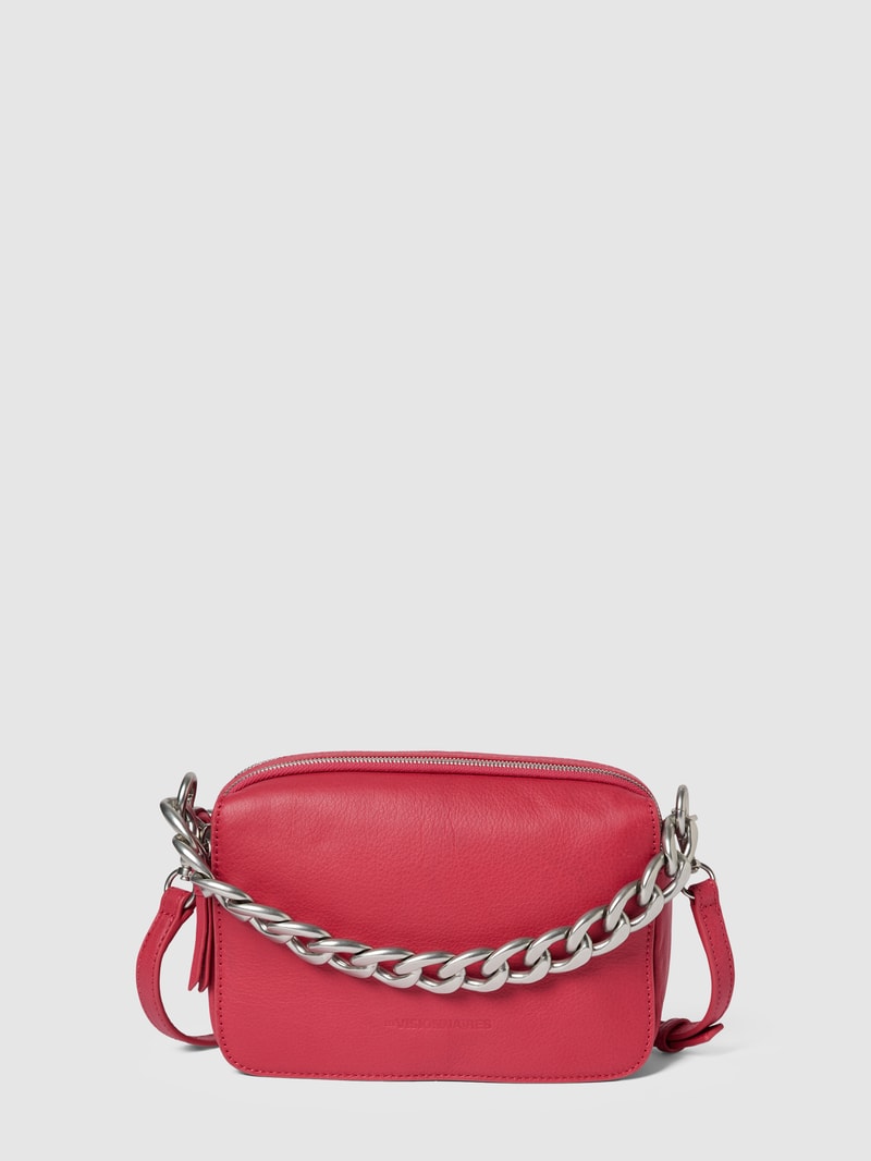 Umhängetasche aus Leder in fuchsia