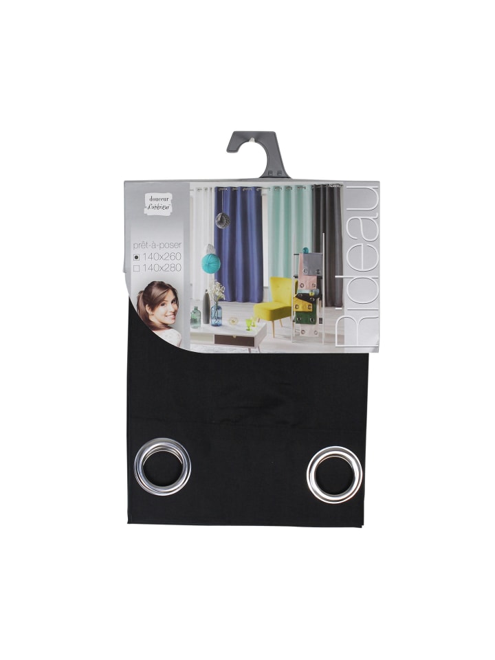 Douceur d’Intérieur Ösenvorhang in schwarz günstig kaufen onesize