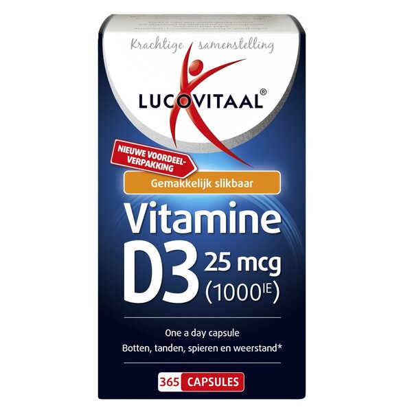 Lucovitaal Vitamin D3 25mcg Capsules 365 pieces